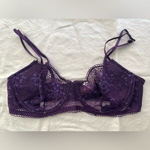 NWOT Adore Me Purple Lace Iridescent Bra